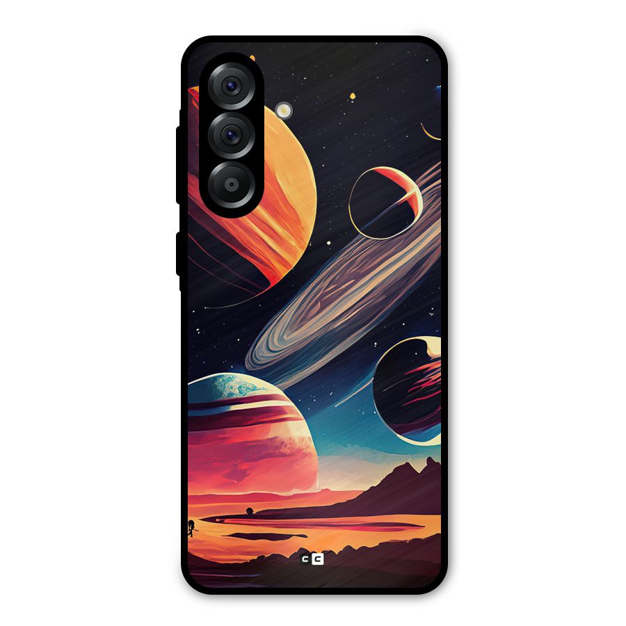 Space Planets Metal Back Case for Galaxy A36
