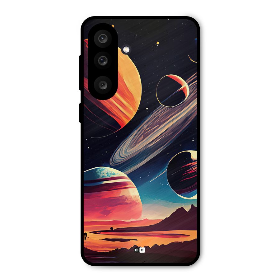 Space Planets Metal Back Case for Galaxy M56