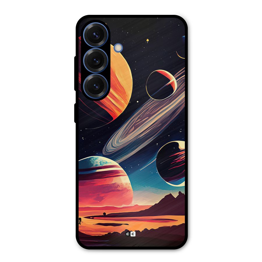 Space Planets Metal Back Case for Galaxy S25