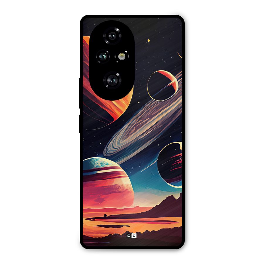 Space Planets Metal Back Case for Honor 200 Pro