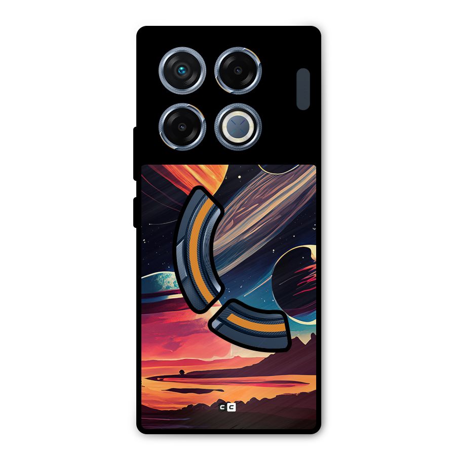 Space Planets Metal Back Case for Infinix GT 20 Pro