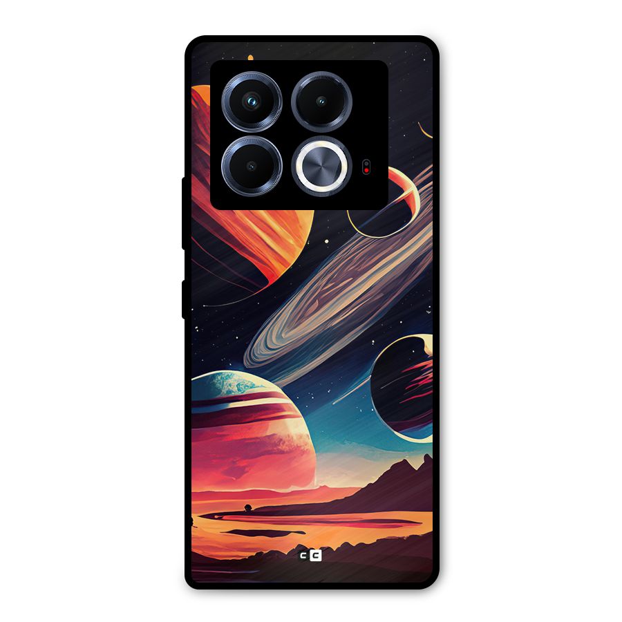 Space Planets Metal Back Case for Infinix Note 40 5G