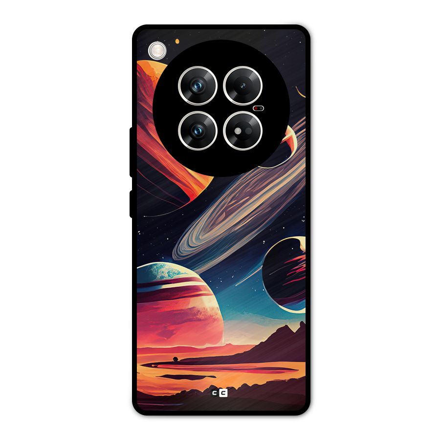 Space Planets Metal Back Case for Infinix Zero 40 5G