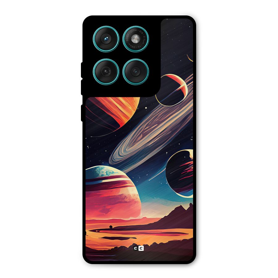 Space Planets Metal Back Case for Motorola Edge 60 Fusion