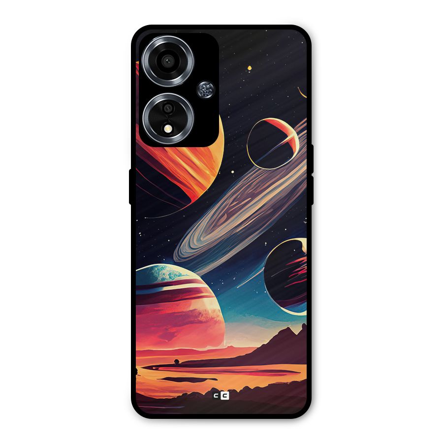 Space Planets Metal Back Case for Oppo A59