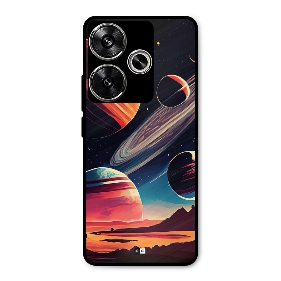 Space Planets Metal Back Case for Poco F6