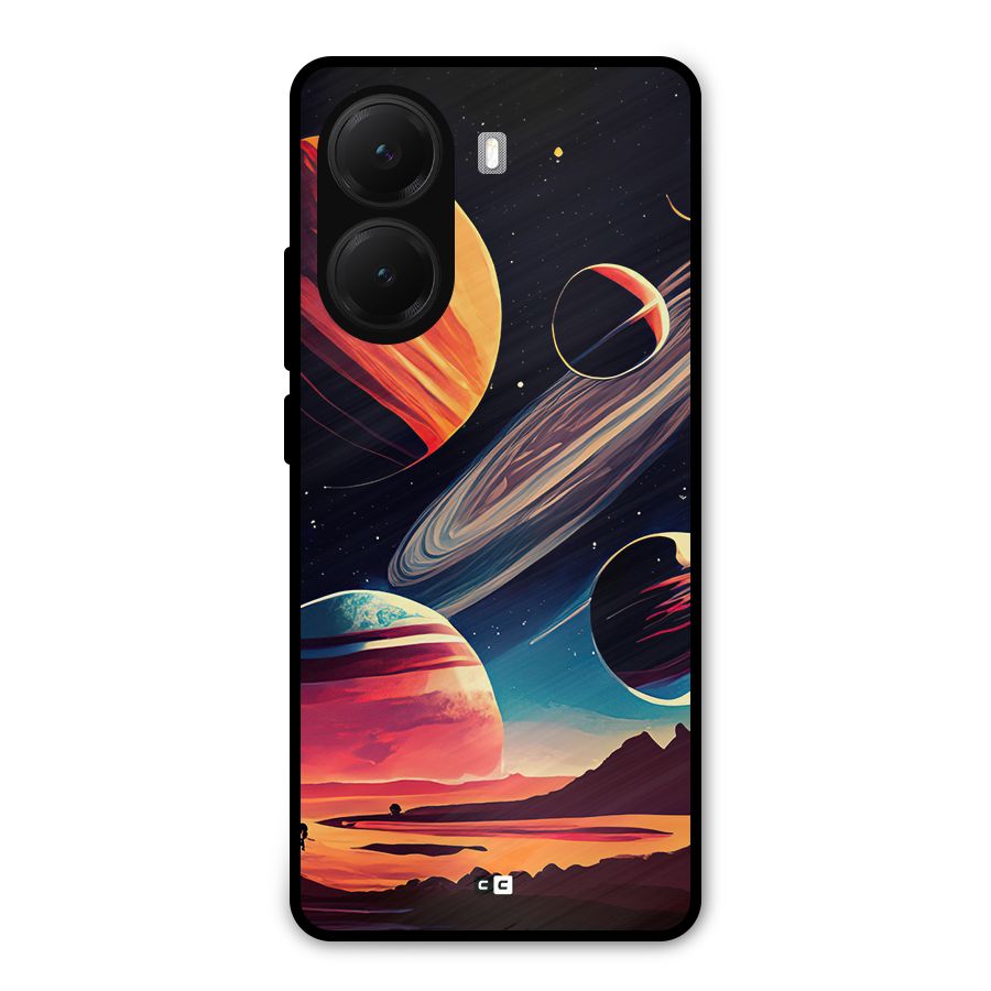 Space Planets Metal Back Case for Poco X7 Pro