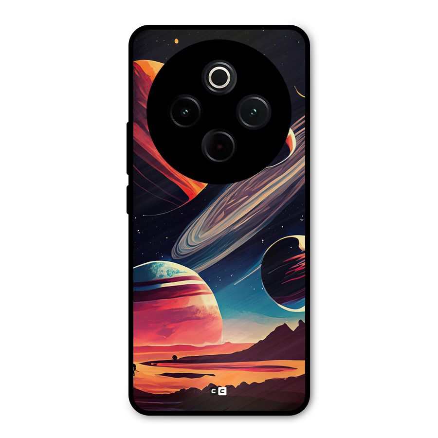 Space Planets Metal Back Case for iQOO Z10