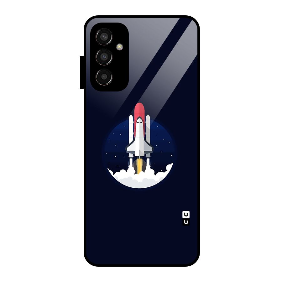 Space Rocket Minimal Glass Back Case for Galaxy F13