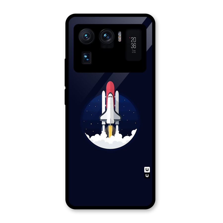 Space Rocket Minimal Glass Back Case for Mi 11 Ultra