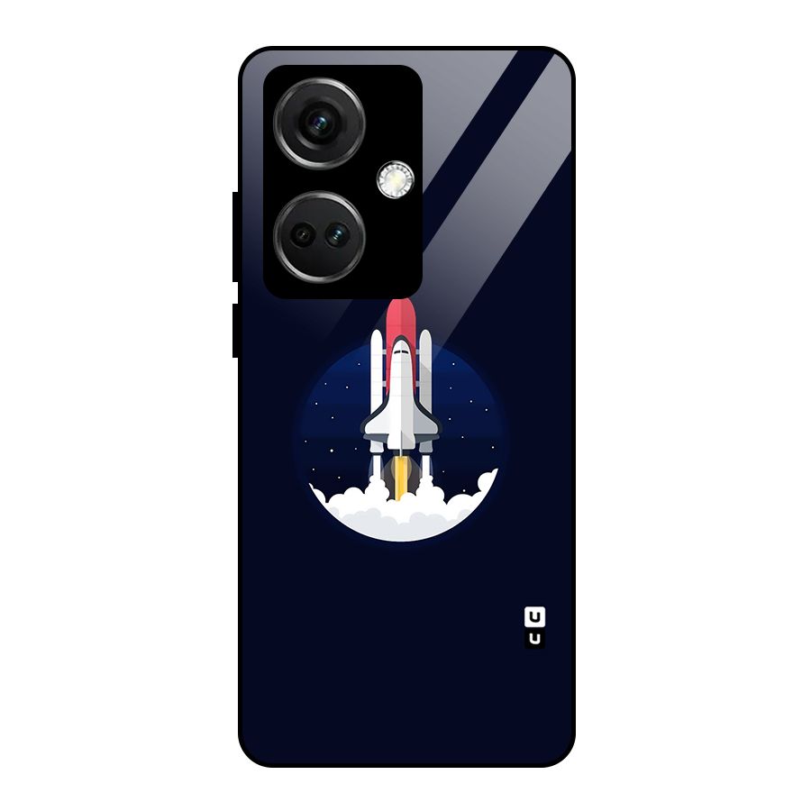 Space Rocket Minimal Glass Back Case for OnePlus Nord CE 3 5G