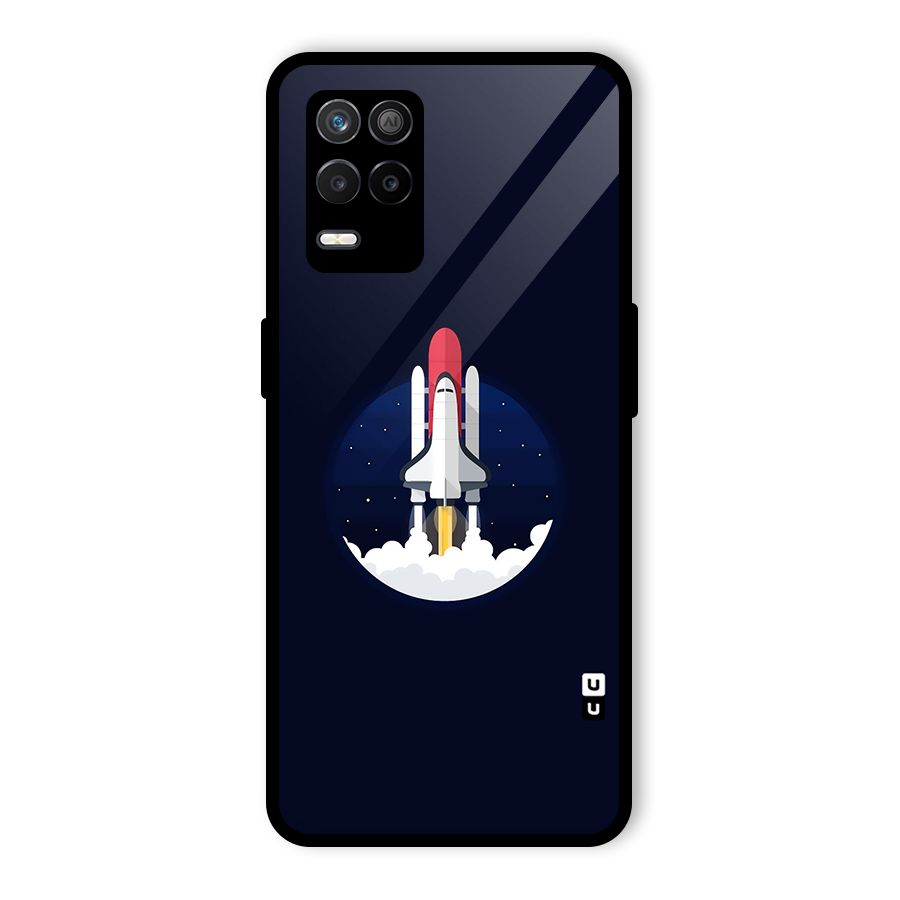 Space Rocket Minimal Glass Back Case for Realme 8s 5G