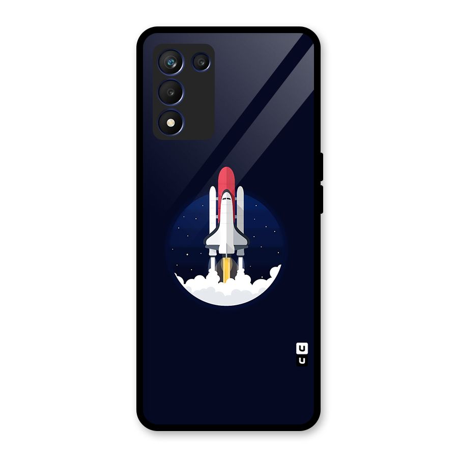 Space Rocket Minimal Glass Back Case for Realme 9 5G Speed