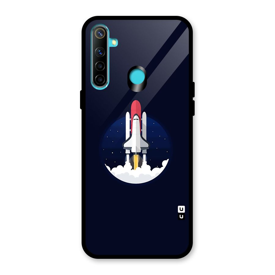 Space Rocket Minimal Glass Back Case for Realme Narzo 10