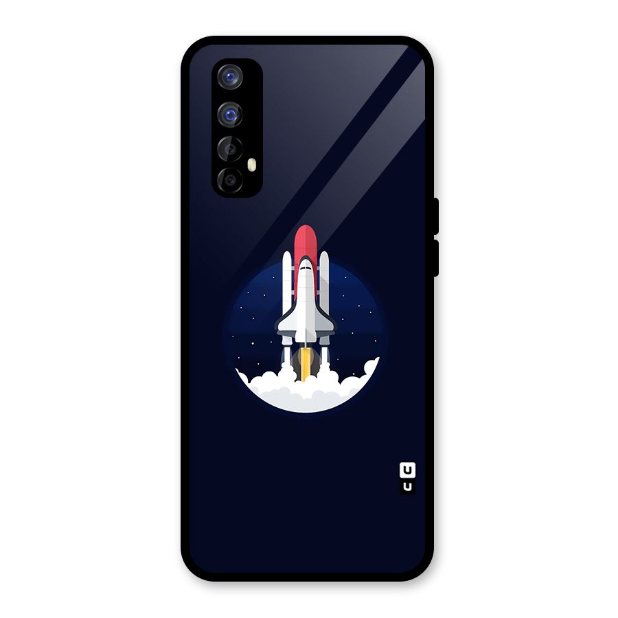 Space Rocket Minimal Glass Back Case for Realme Narzo 20 Pro