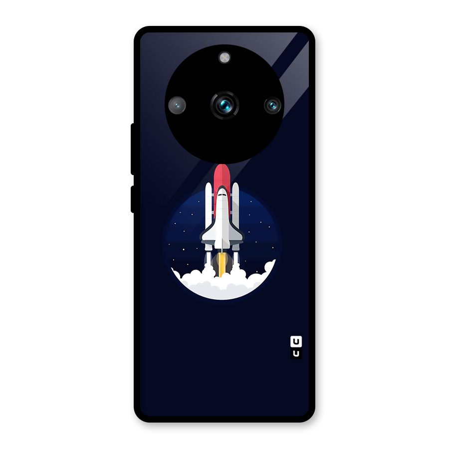 Space Rocket Minimal Glass Back Case for Realme Narzo 60 Pro