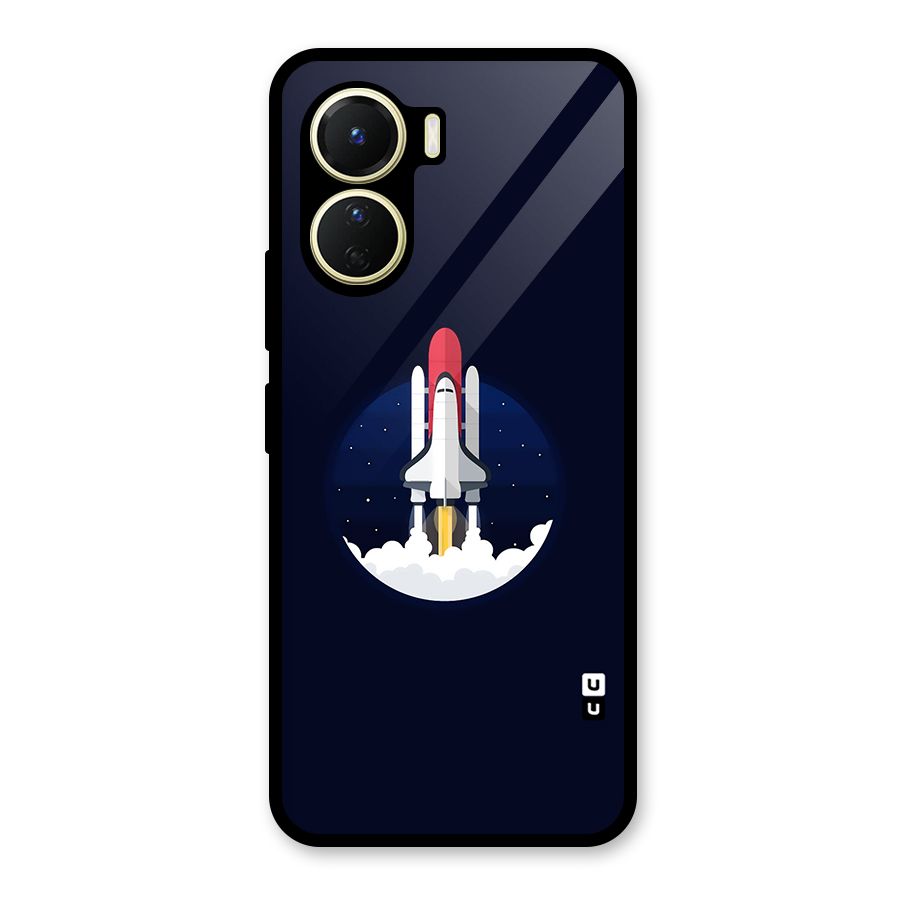 Space Rocket Minimal Glass Back Case for Vivo Y16