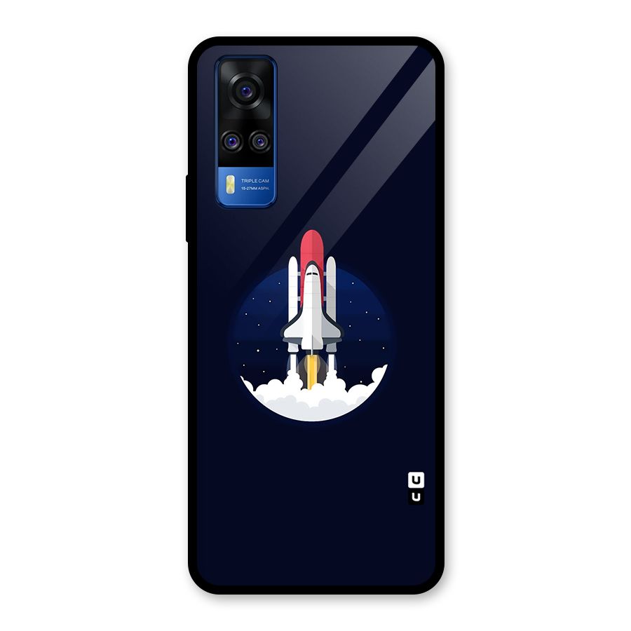 Space Rocket Minimal Glass Back Case for Vivo Y31