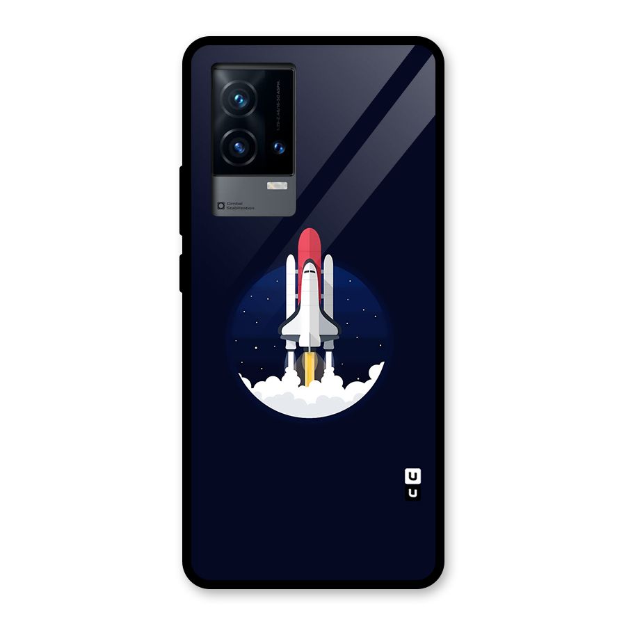 Space Rocket Minimal Glass Back Case for iQOO 9 5G