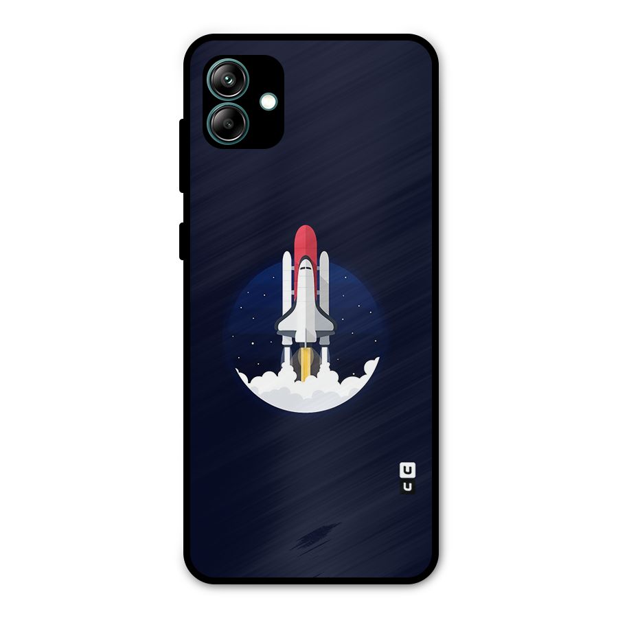 Space Rocket Minimal Metal Back Case for Galaxy A04