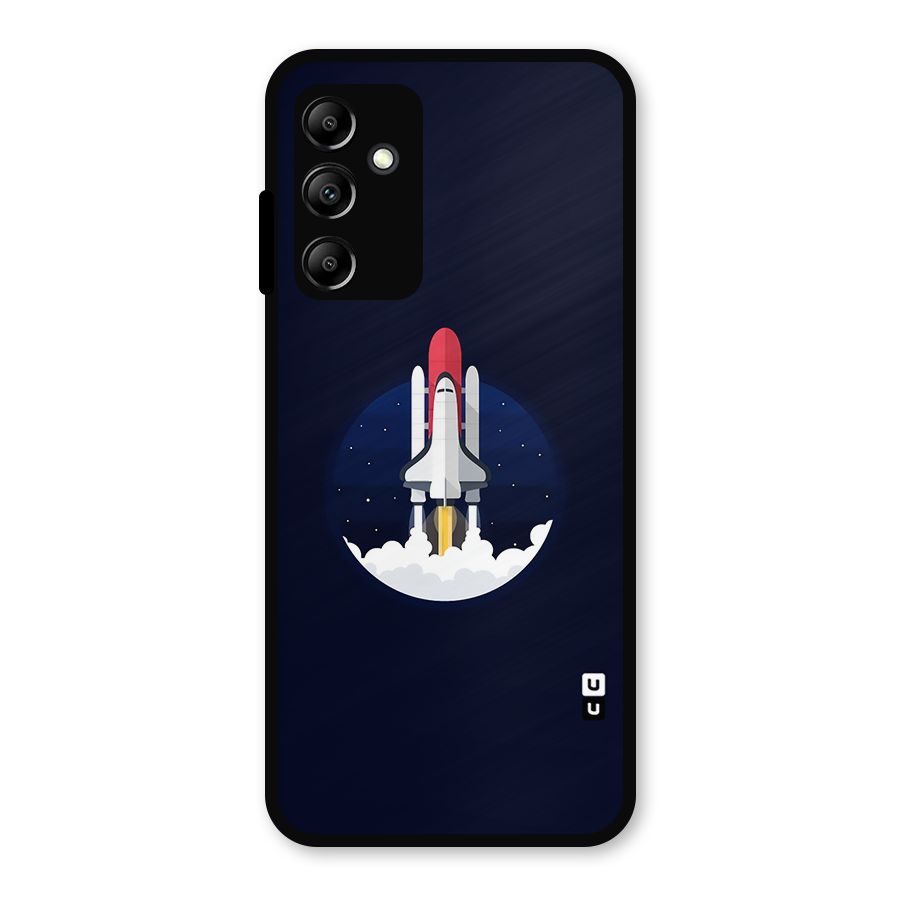 Space Rocket Minimal Metal Back Case for Galaxy A14 5G