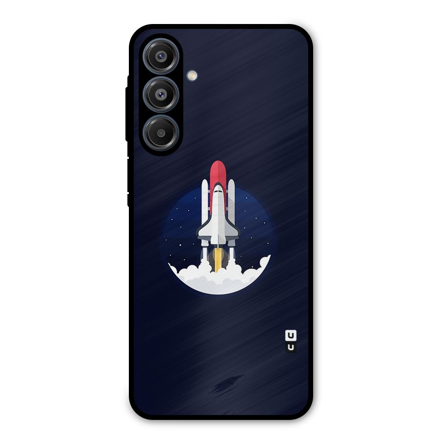 Space Rocket Minimal Metal Back Case for Galaxy A16 5G