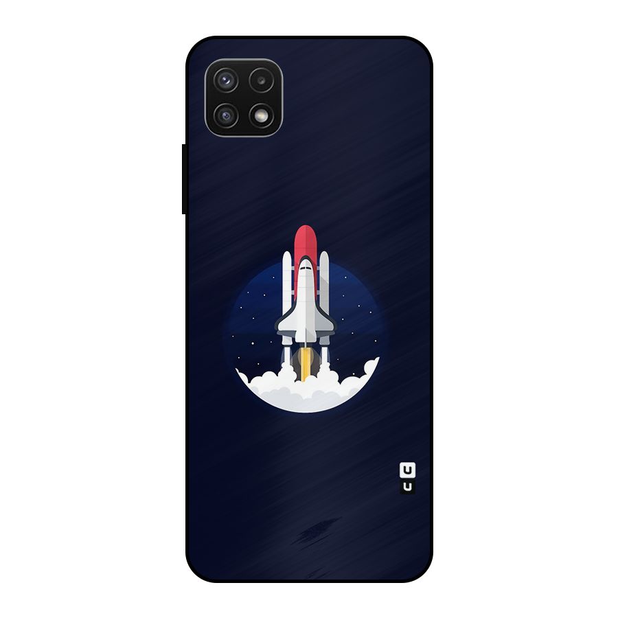 Space Rocket Minimal Metal Back Case for Galaxy A22 5G
