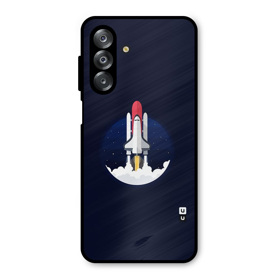 Space Rocket Minimal Metal Back Case for Galaxy A26
