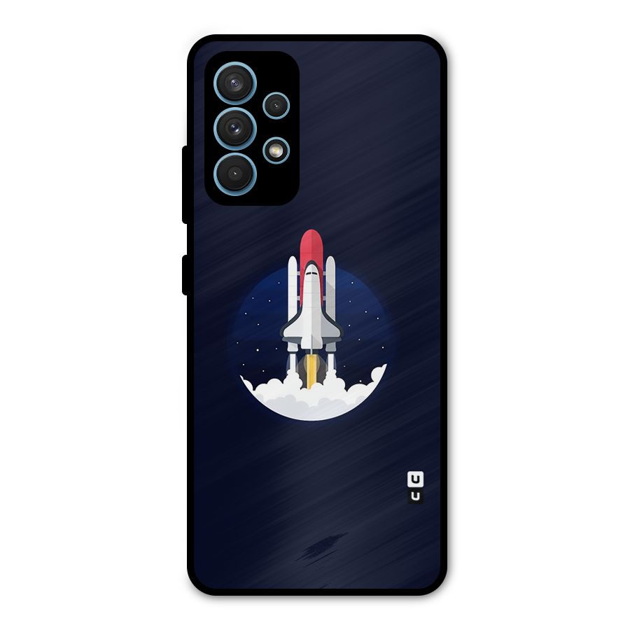 Space Rocket Minimal Metal Back Case for Galaxy A32