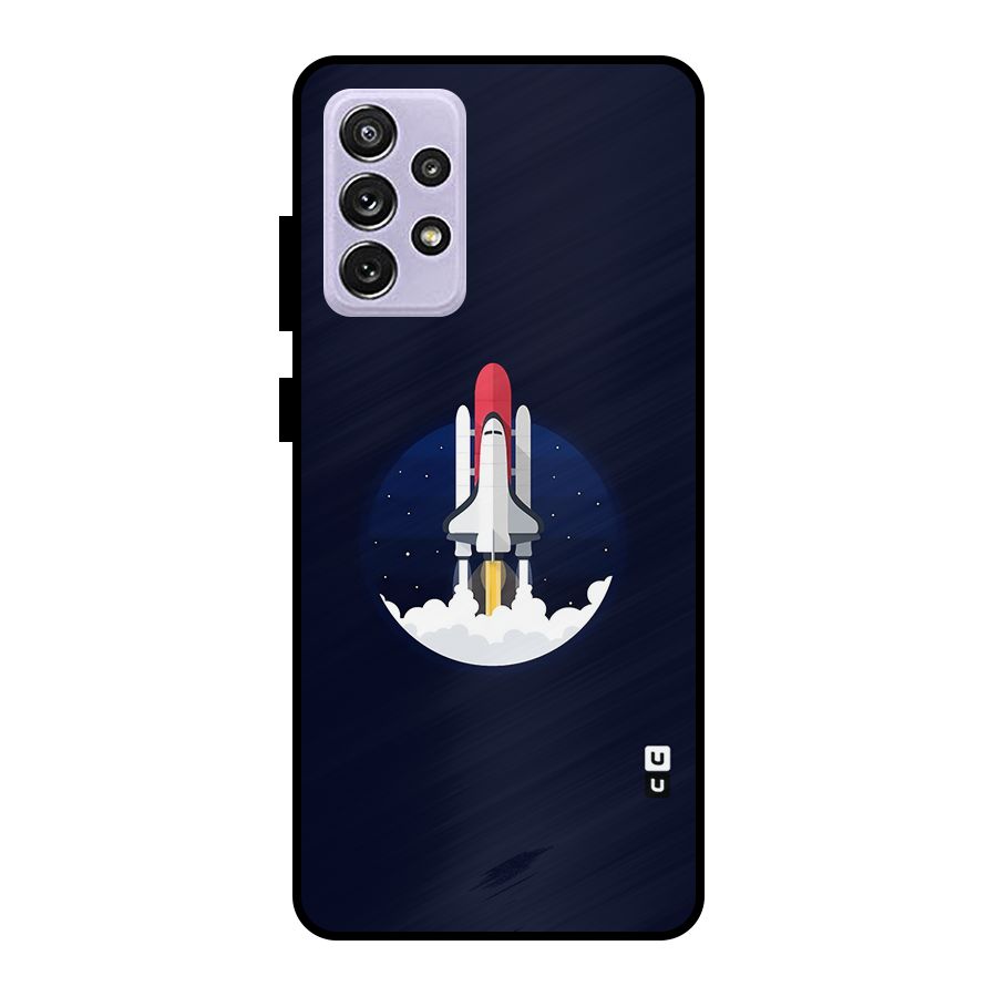 Space Rocket Minimal Metal Back Case for Galaxy A72