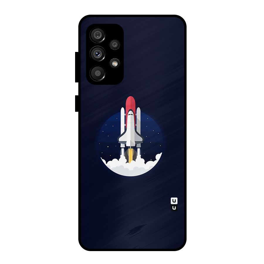 Space Rocket Minimal Metal Back Case for Galaxy A73 5G