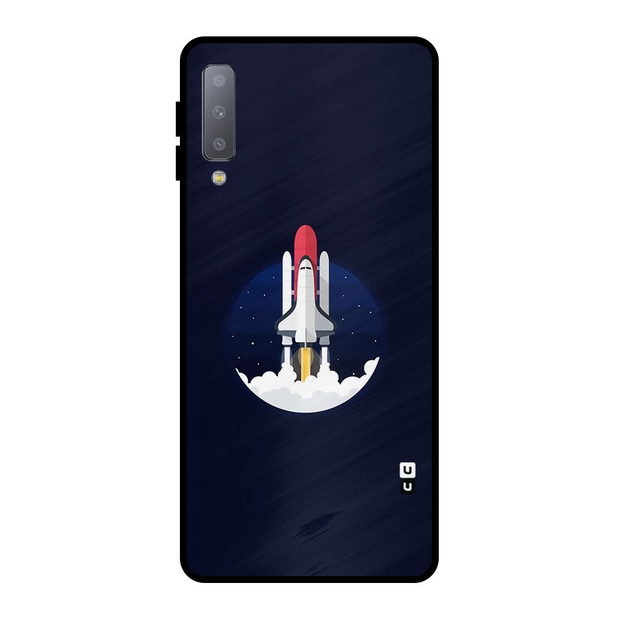 Space Rocket Minimal Metal Back Case for Galaxy A7 (2018)