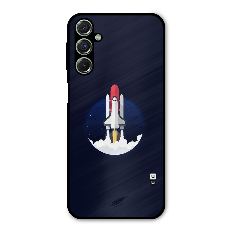 Space Rocket Minimal Metal Back Case for Galaxy F34