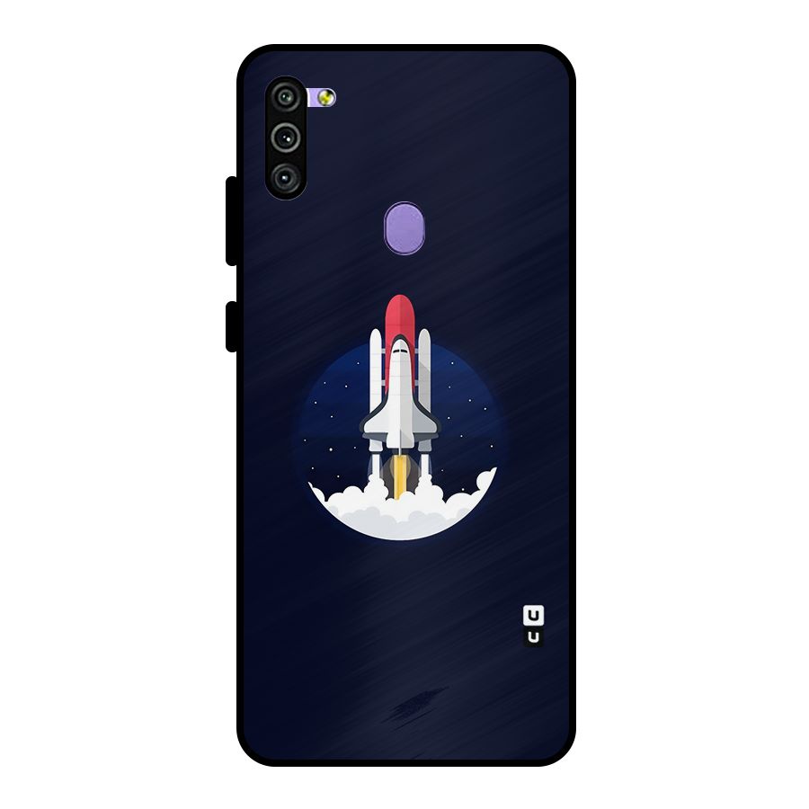 Space Rocket Minimal Metal Back Case for Galaxy M11