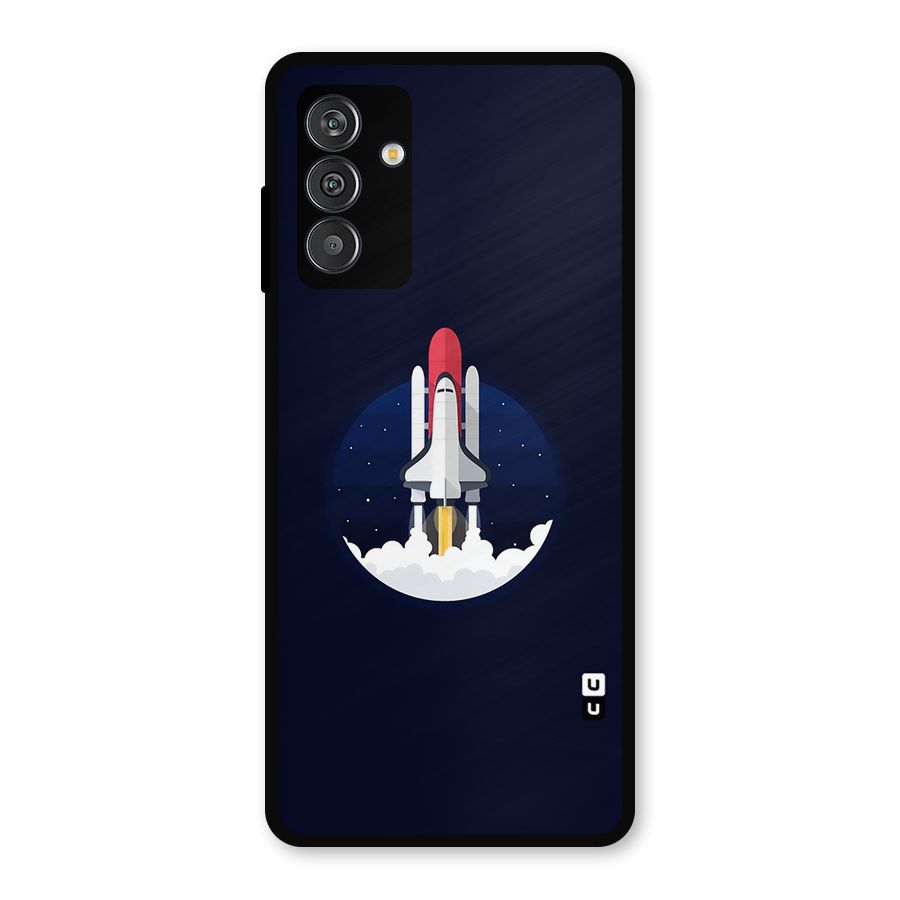 Space Rocket Minimal Metal Back Case for Galaxy M14 5G