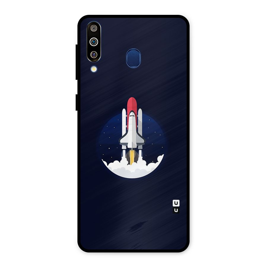 Space Rocket Minimal Metal Back Case for Galaxy M30