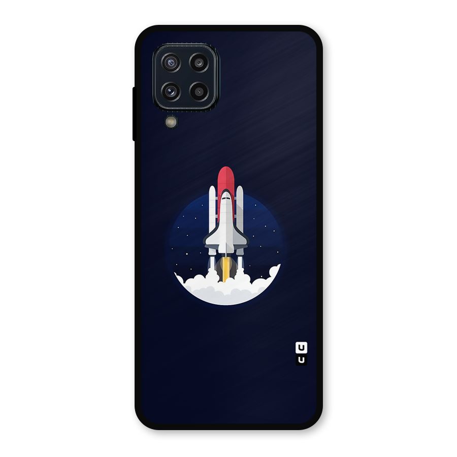Space Rocket Minimal Metal Back Case for Galaxy M32