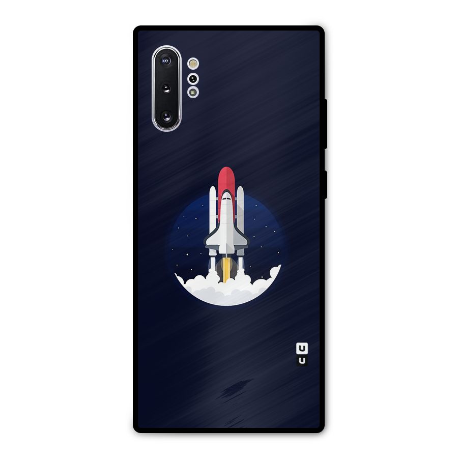 Space Rocket Minimal Metal Back Case for Galaxy Note 10 Plus