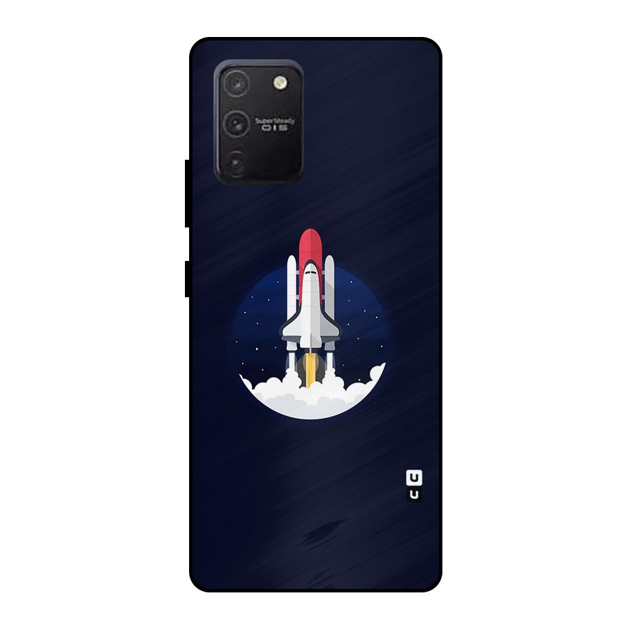 Space Rocket Minimal Metal Back Case for Galaxy S10 Lite