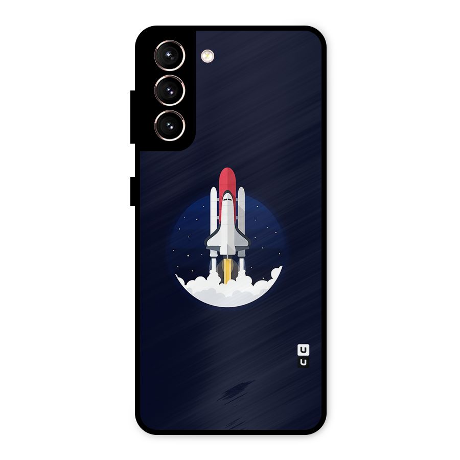 Space Rocket Minimal Metal Back Case for Galaxy S21 5G