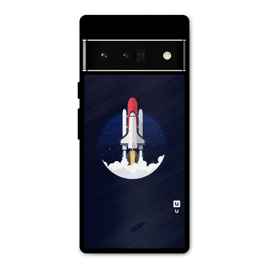 Space Rocket Minimal Metal Back Case for Google Pixel 6 Pro