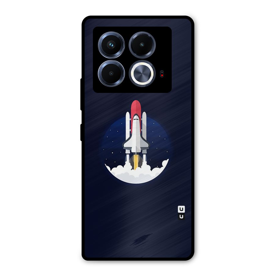 Space Rocket Minimal Metal Back Case for Infinix Note 40 5G