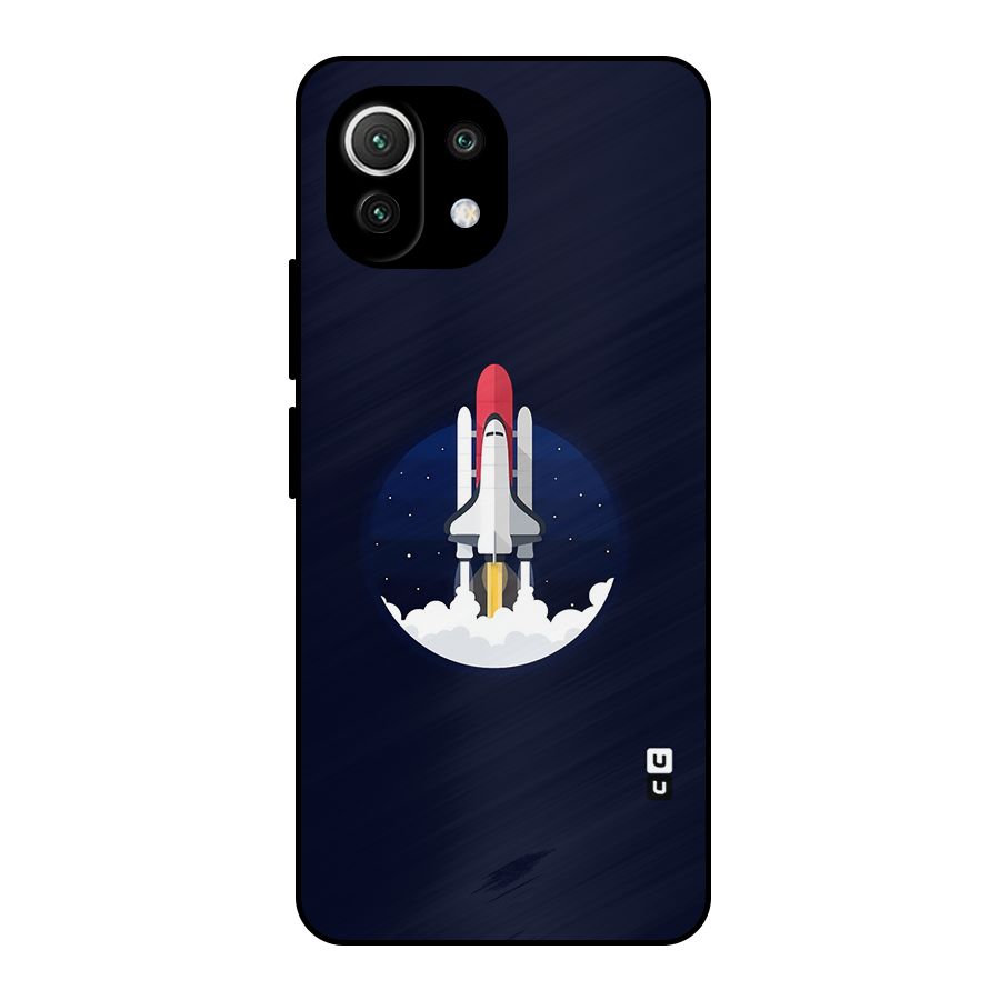 Space Rocket Minimal Metal Back Case for Mi 11 Lite NE 5G