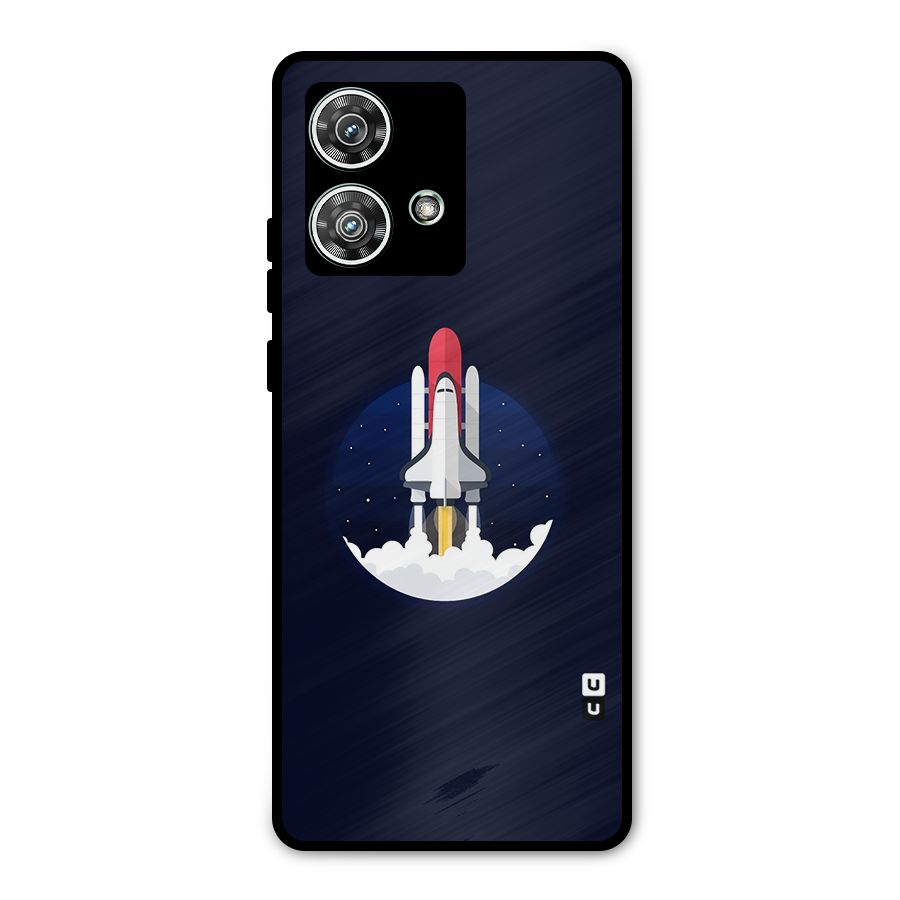 Space Rocket Minimal Metal Back Case for Motorola Edge 40 Neo