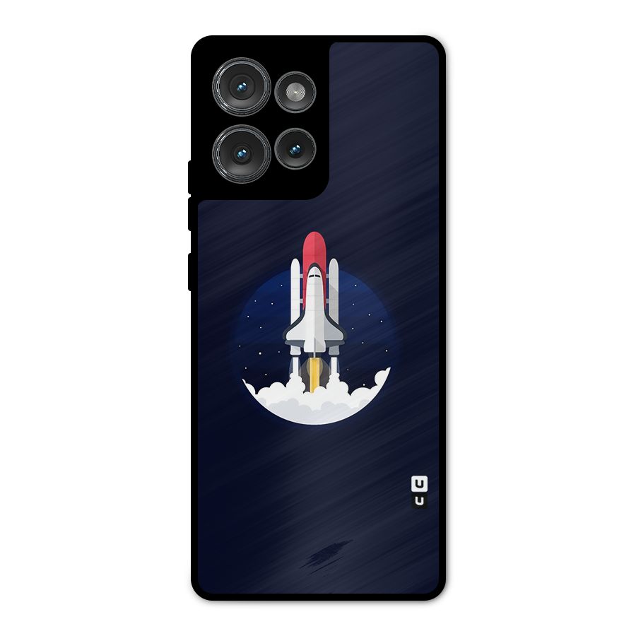 Space Rocket Minimal Metal Back Case for Motorola Edge 50