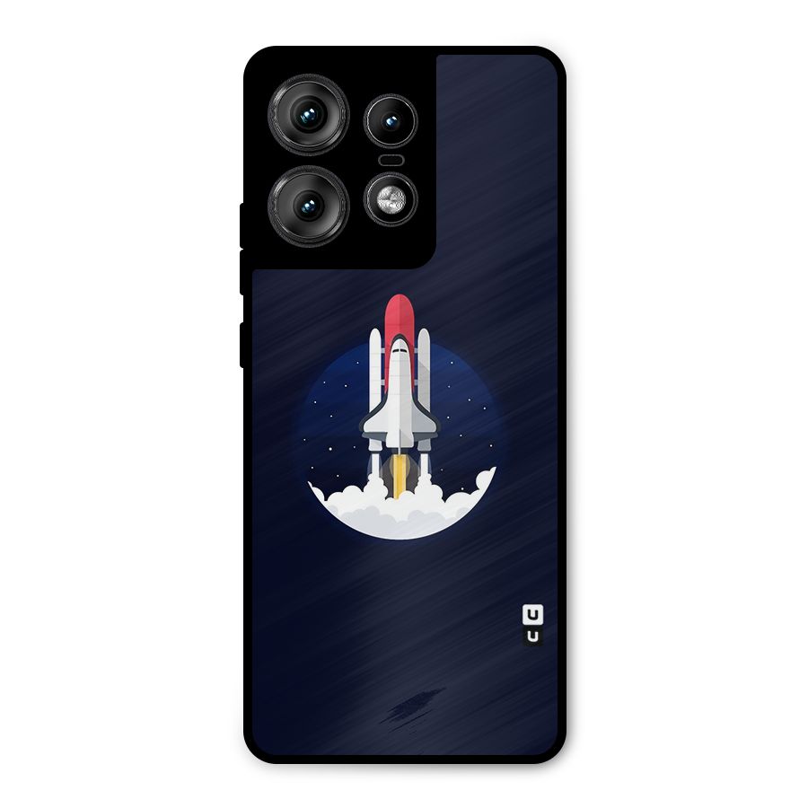 Space Rocket Minimal Metal Back Case for Motorola Edge 50 Pro