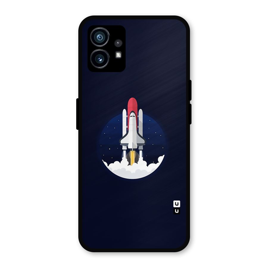 Space Rocket Minimal Metal Back Case for Nothing Phone 1