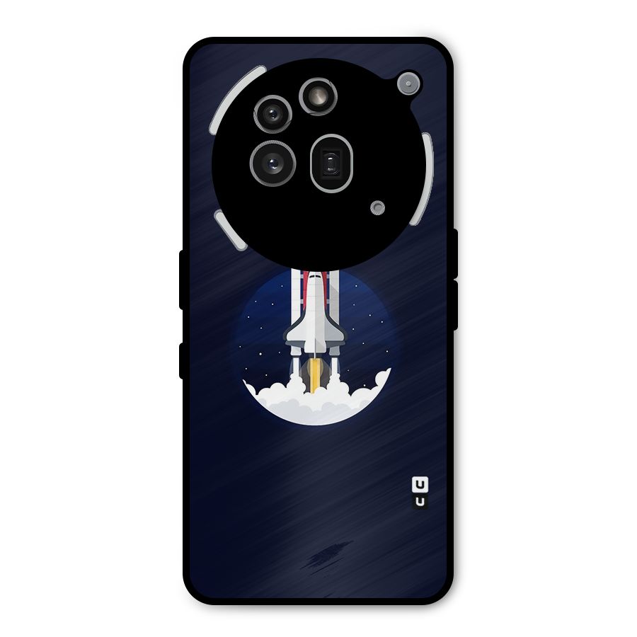 Space Rocket Minimal Metal Back Case for Nothing Phone 3a Pro