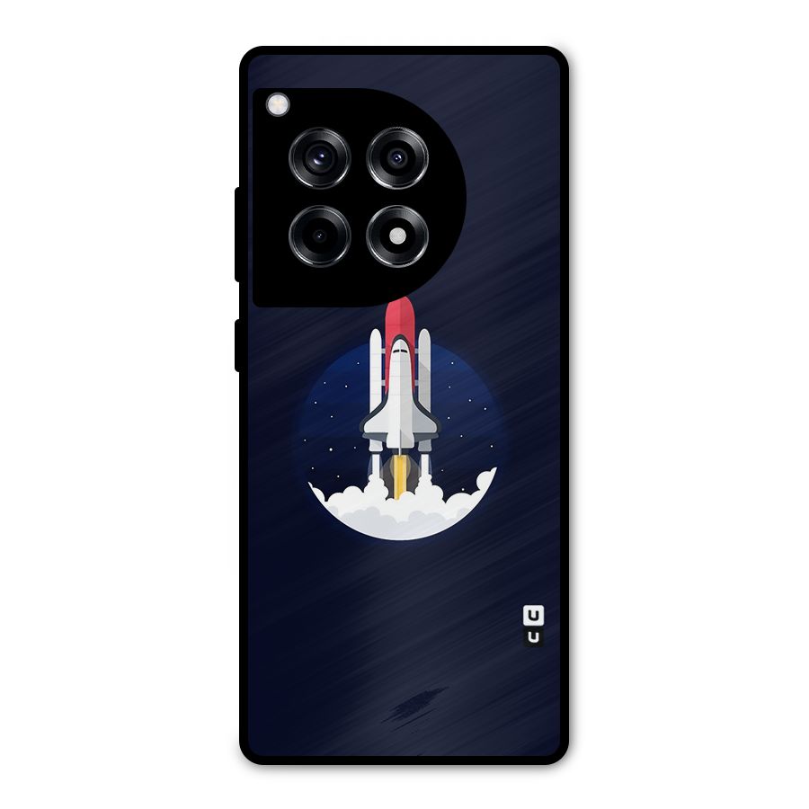 Space Rocket Minimal Metal Back Case for OnePlus 12R