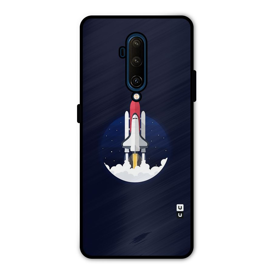 Space Rocket Minimal Metal Back Case for OnePlus 7T Pro